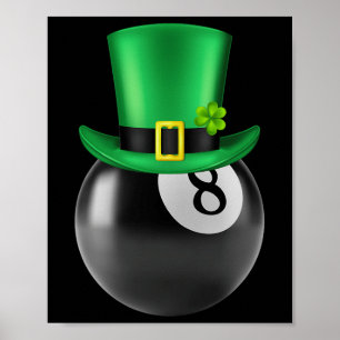 Poster 8 Bilhares De Bola Piscina Sobre St Paddys Day Lep