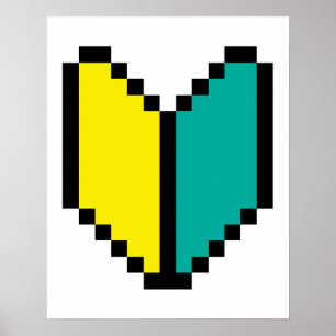 Póster 8 Bits Pixel Wakaba / Marca Shoshinsha
