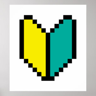 Póster 8 Bits Pixel Wakaba / Marca Shoshinsha