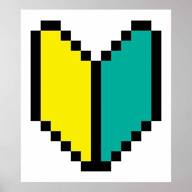 Póster 8 Bits Pixel Wakaba / Shoshinsha Mark (Frente)