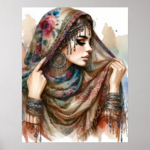Poster *~* 8 Leitor de cartão A100 Psicia Boho Gypsy