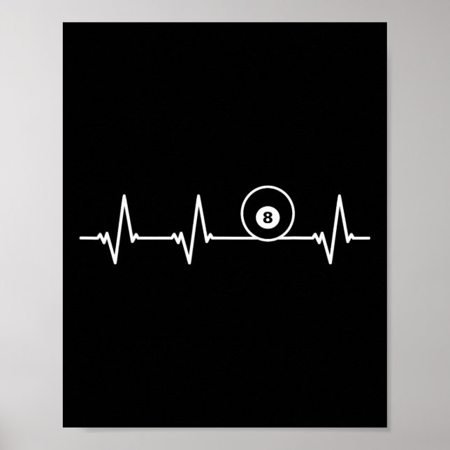 Poster 8 Oito Bailes Pulsantes Camisa Engraçada Billiard  (Frente)