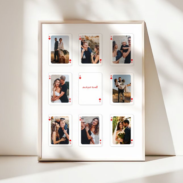 Poster 8 Photo Collage How Lucky Are We Playing Cards (Criador carregado)