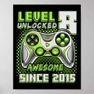 Poster 8 Vídeo Jogo 2015 Desbloqueado 8º aniversário Bo