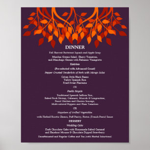 Póster 8 x 10 Menu de Mesa Jantada para Enquadramento