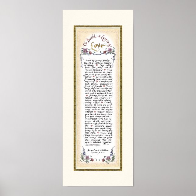 Póster 8 x 20 para construir uma folha Dourada de creme d (Frente)