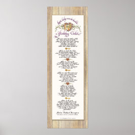 Póster 8 x 24 Crie uma criança saudável - Cerca de madeir