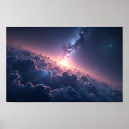 Poster 8K Horizontes do Multiverso: Via Láctea e Dimensõe