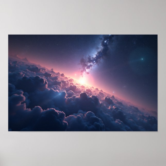 Poster 8K Horizontes do Multiverso: Via Láctea e Dimensõe (Frente)