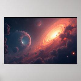 Poster 8K Multiverse Horizons: Milky Way & Parallel Dimen