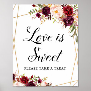 Poster 8x10" Burgundy Boho - Símbolo Floral