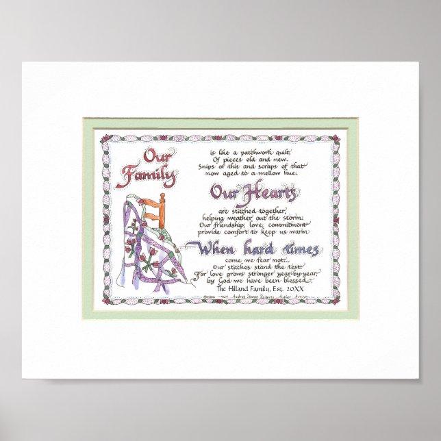 Póster 8x10 M464 - Filtro de patch da nossa família (Frente)