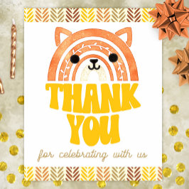 Poster 8x10 Obrigado Boho Woodland Fox Aniversário