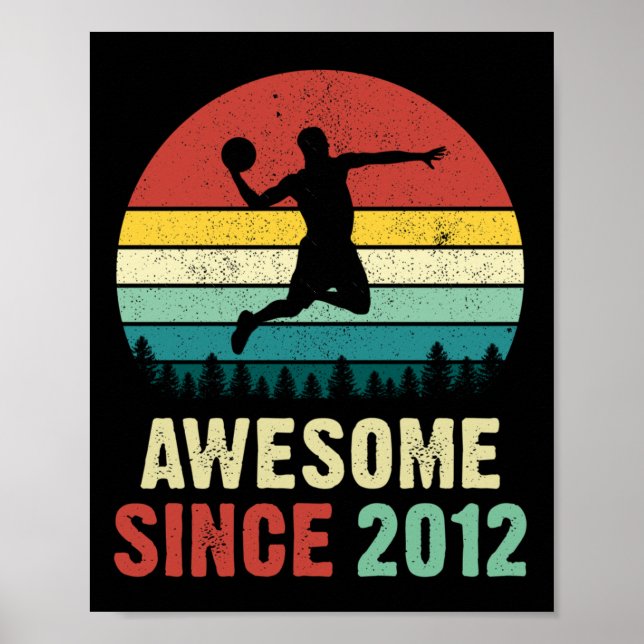 Poster 9º Aniversário No Basquete Amam Desde 2012 (Frente)