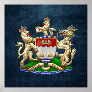 Poster [900] Casaco de armas históricas de Hong Kong 1959