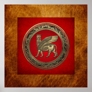 Poster [900] Touro Assírio - Dourado Lamaçu