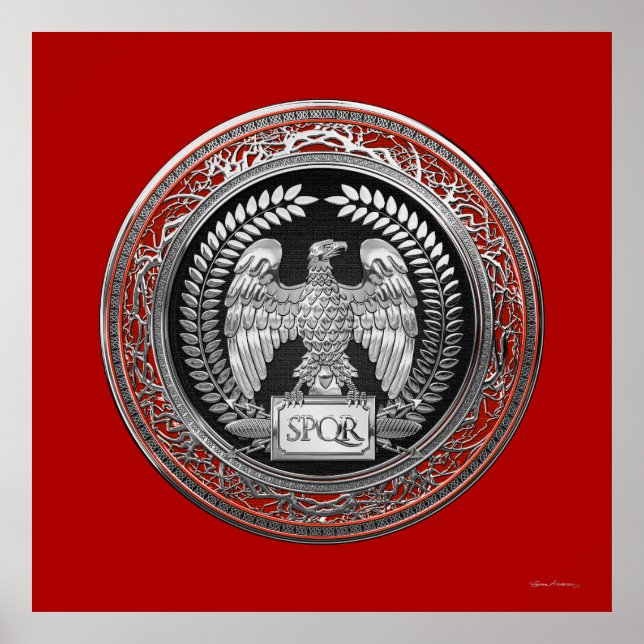 Poster [901] Águia Imperial Romana Prata (Frente)