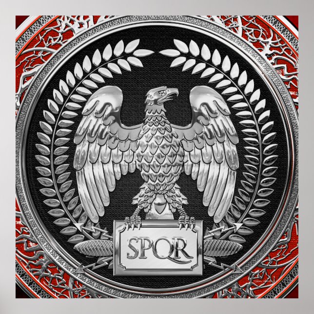 Poster [901] Águia Imperial Romana Prata (Frente)