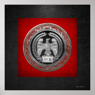 Poster [901] Águia Imperial Romana Prata