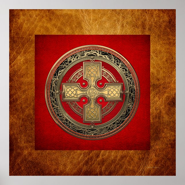Poster [901] Antigos Nó Dourado Celta Sagrado (Frente)