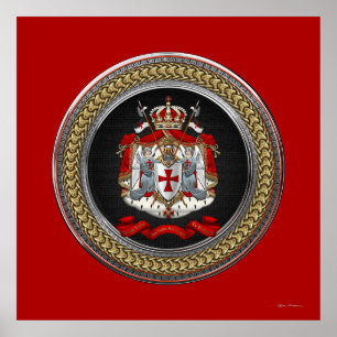 Poster [901] Cavaleiros Templários Casaco de Armas