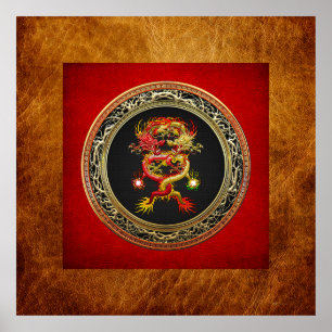 Poster [901] Dragões vermelhos e amarelos