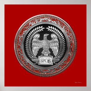 Poster [901] Eagle imperial romano de prata