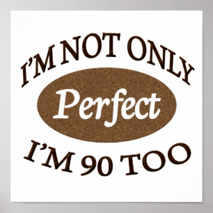 Poster 90 anos perfeito