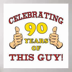Poster 90 Birthday Gift Para Ele