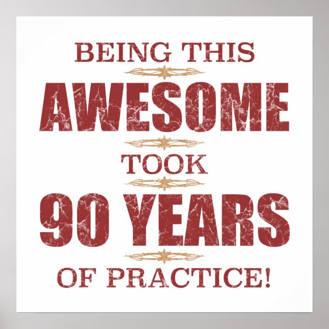 Poster 90 Birthday Incrível (Frente)