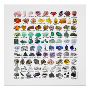 Póster 90 Rainbow Rocks Crystal Collection Poster brilhan