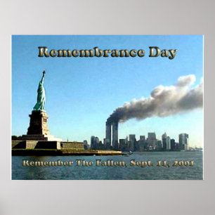 Póster 911 Sept. do dia da relembrança 11, 2001