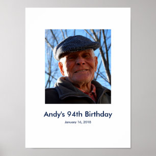 Poster 94º Aniversário Fotografia personalizada Sign In P