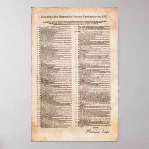 Poster 95 Teses de Martin Luther: Reforma Protestante