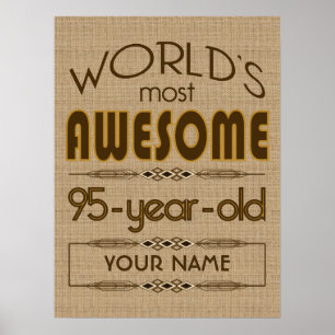 Poster 95th Mundo da celebração do aniversário melhor