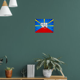 Poster 974 Ile de la Reunion Signature Maveli R zoom1