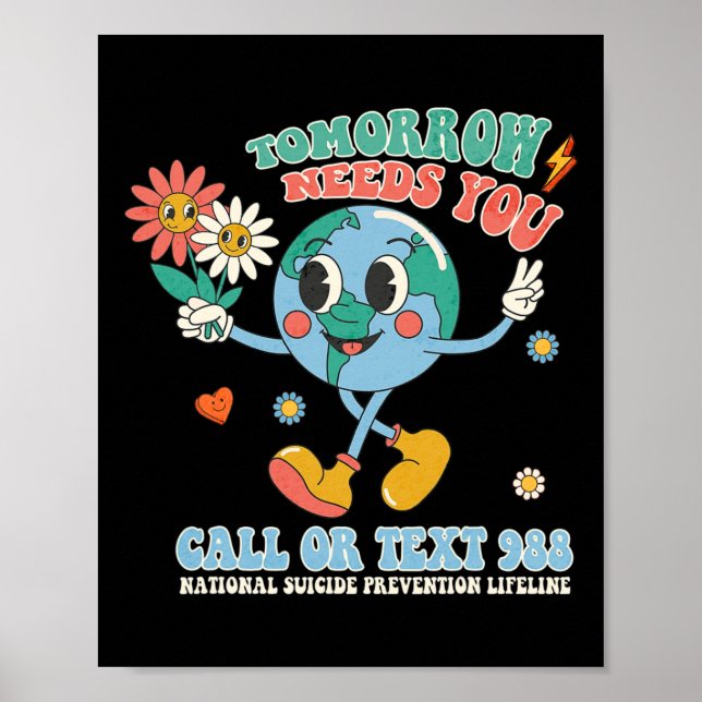 Poster 988 Prevenção Suicida Permanência Amanhã Precisa D (Frente)
