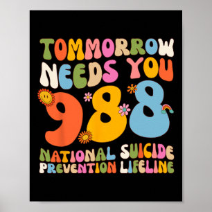 Poster 988 Prevenção Suicida Permanência Amanhã Precisa D