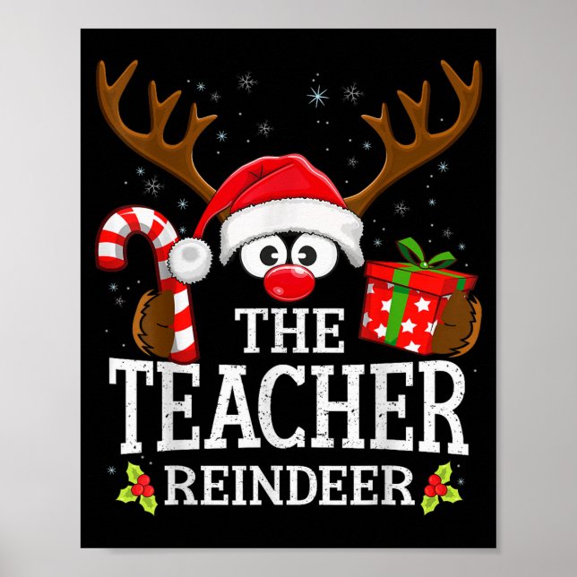Poster 99 Matching Christmas Reindeer Squad Uni-adults Ch (Frente)