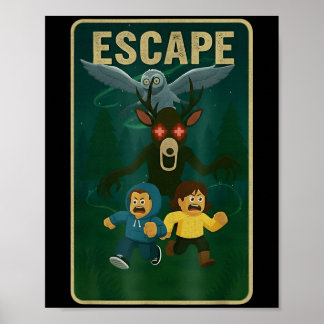 Poster 99 Noites Halloween Gamer Veado Na Floresta Engraç