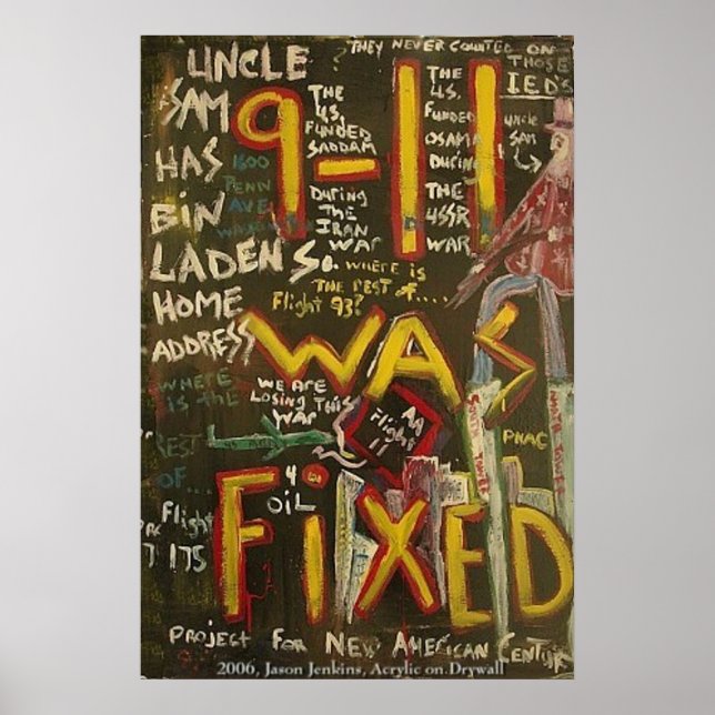 Poster 9-11 Foi Corrigido Preto (Frente)