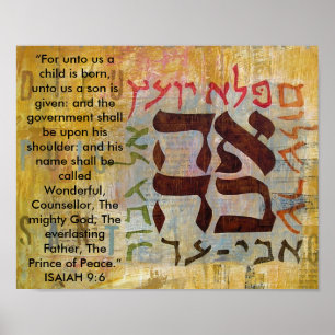 Póster 9:6 de Isaiah, "para até nós uma criança é