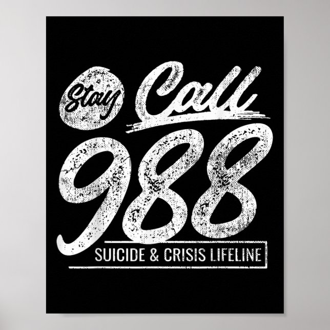 Poster 9 8 8 Suicídio E Crise (Frente)