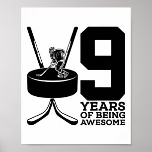 Poster 9 Anos Sendo Incrível Hóquei no Gelo 9º Aniversári
