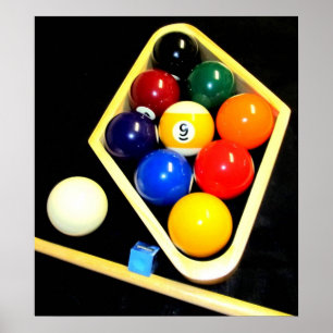 PÓSTER 9 BILLIARDS PISCINA ART