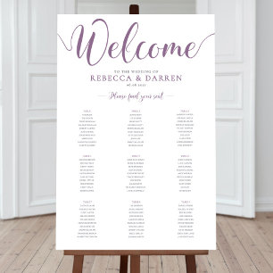 Poster 9 Gráfico Mesa de Casamento Roxo-Lilac