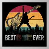 9 Guitarrista Pai Acorde de Guitarra Pai Pôr do So