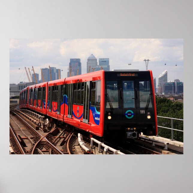 Póster A006_001: Comboio DLR de Londres a Woolwich - Post (Frente)