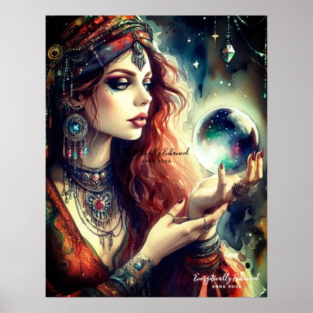 Poster *~* A100 Boho Psicológico Gypsy 10 Crystal Ball (Frente)