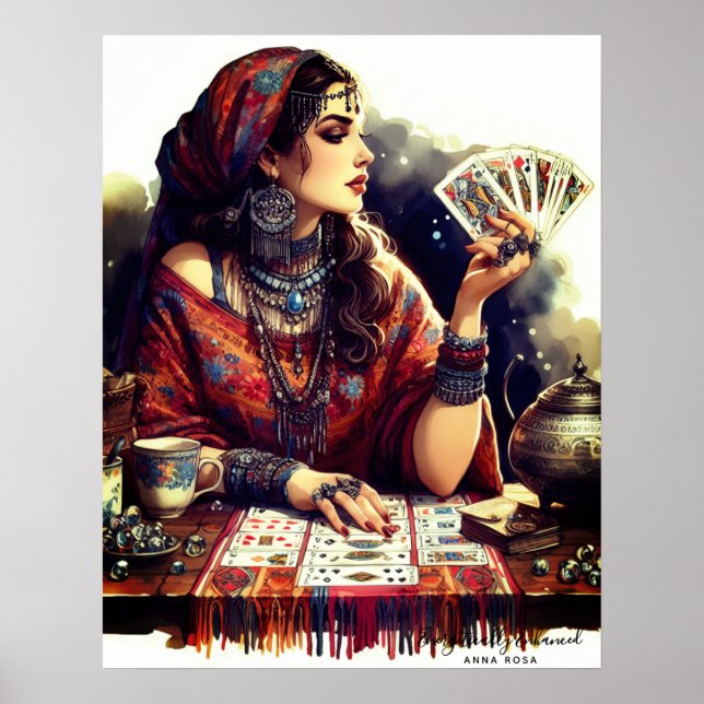 Poster *~* A100 Leitor Psicológico Gypsy Crystal Ball 2 (Frente)